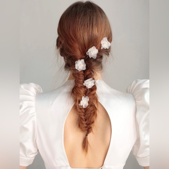 5pcs Wedding bridal hair pins flower faux pearl New  ✨✨??